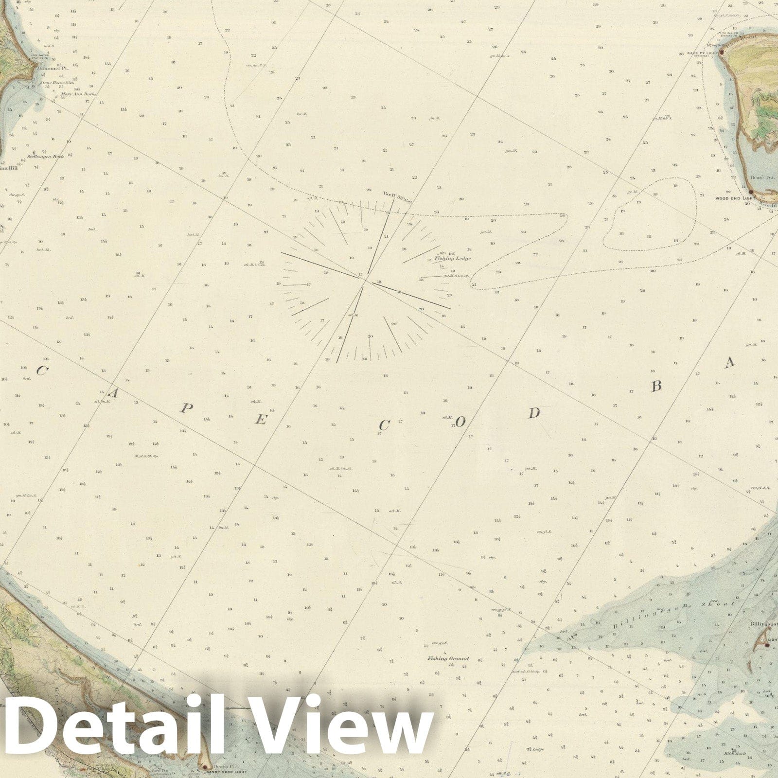 Historic Map : Barnstable & Cape Cod & Duxbury & Provincetown & Truro & Wellfleet 1885 Topographic Map , Vintage Wall Art