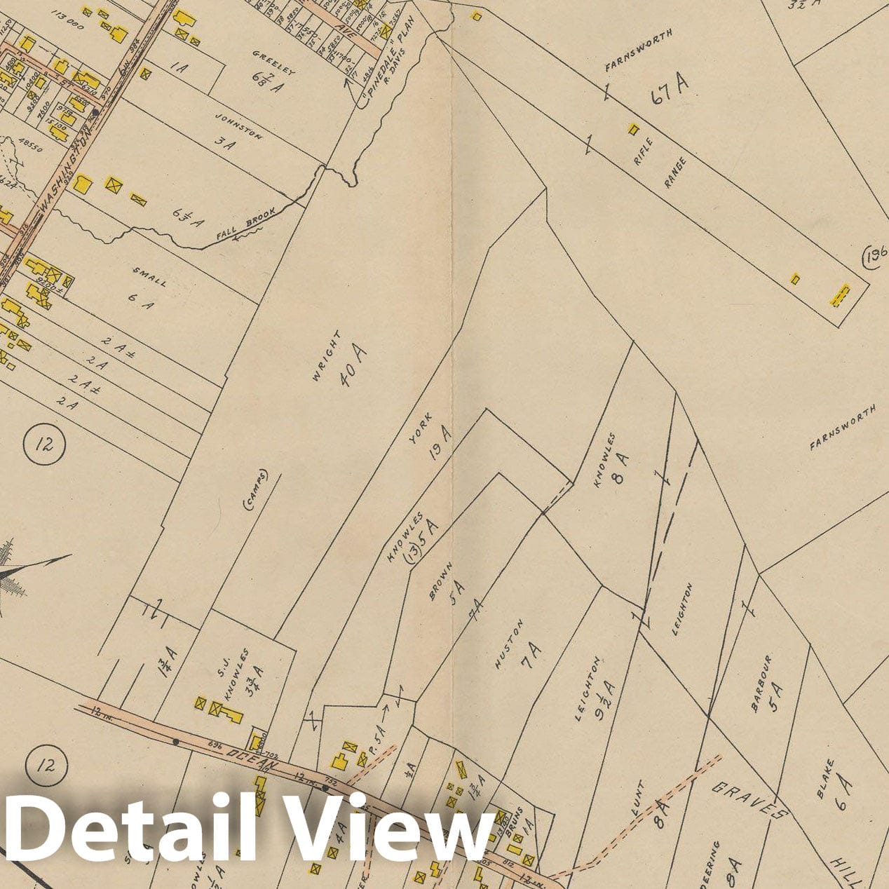 Historic Map : Atlas City of Portland, Portland 1914 Plate 013 , Vintage Wall Art