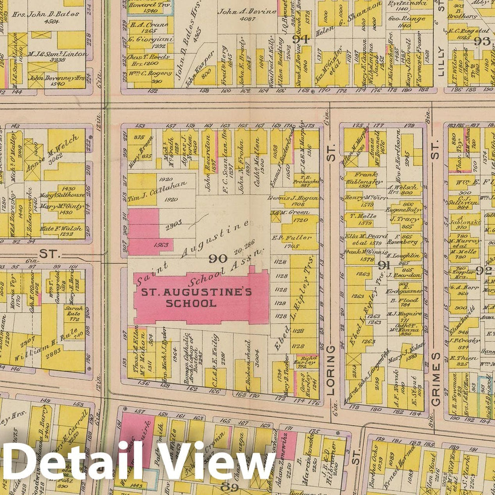 Historic Map : Atlas of South Boston, South Boston 1910 Plate 010 , Vintage Wall Art