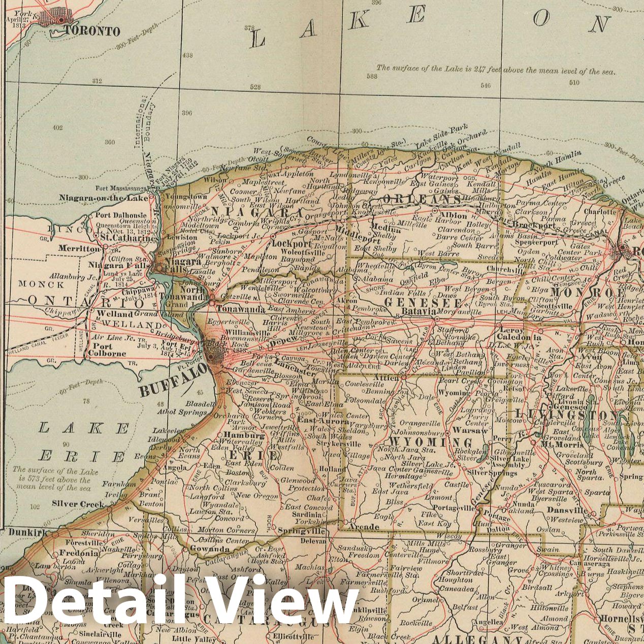 Historic Map : New York 1897 , The Century Atlas World , v3, Vintage Wall Art