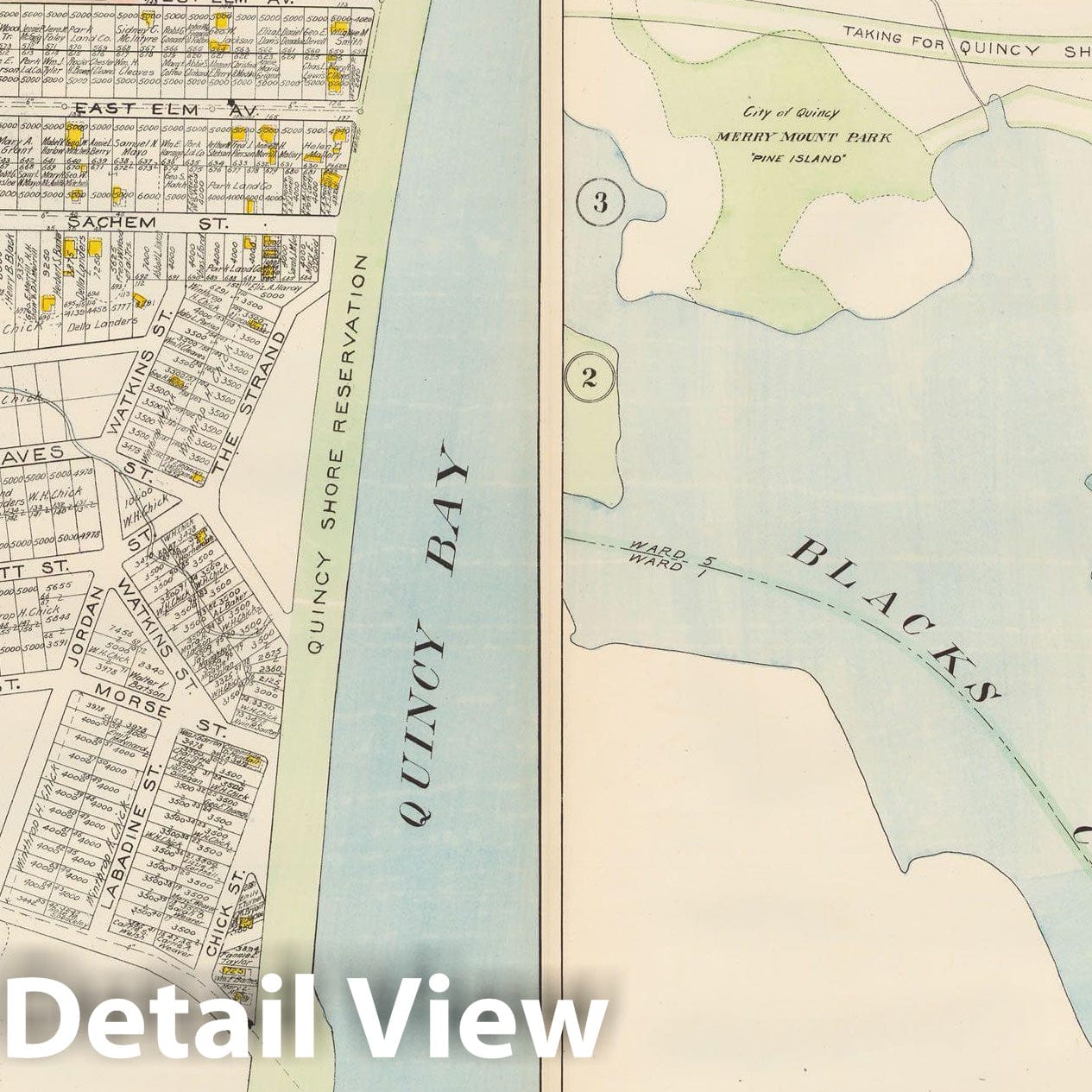 Historic Map : Atlas City of Quincy, Quincy 1907 Plate 026 , Vintage Wall Art