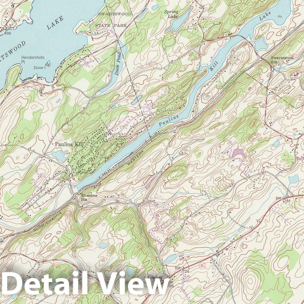 Historic Map : USGS 7.5 Minute Sheets and Quadrangles, Fredon & Hampton & Newton & Stillwater 1971 Topographic Map , Vintage Wall Art
