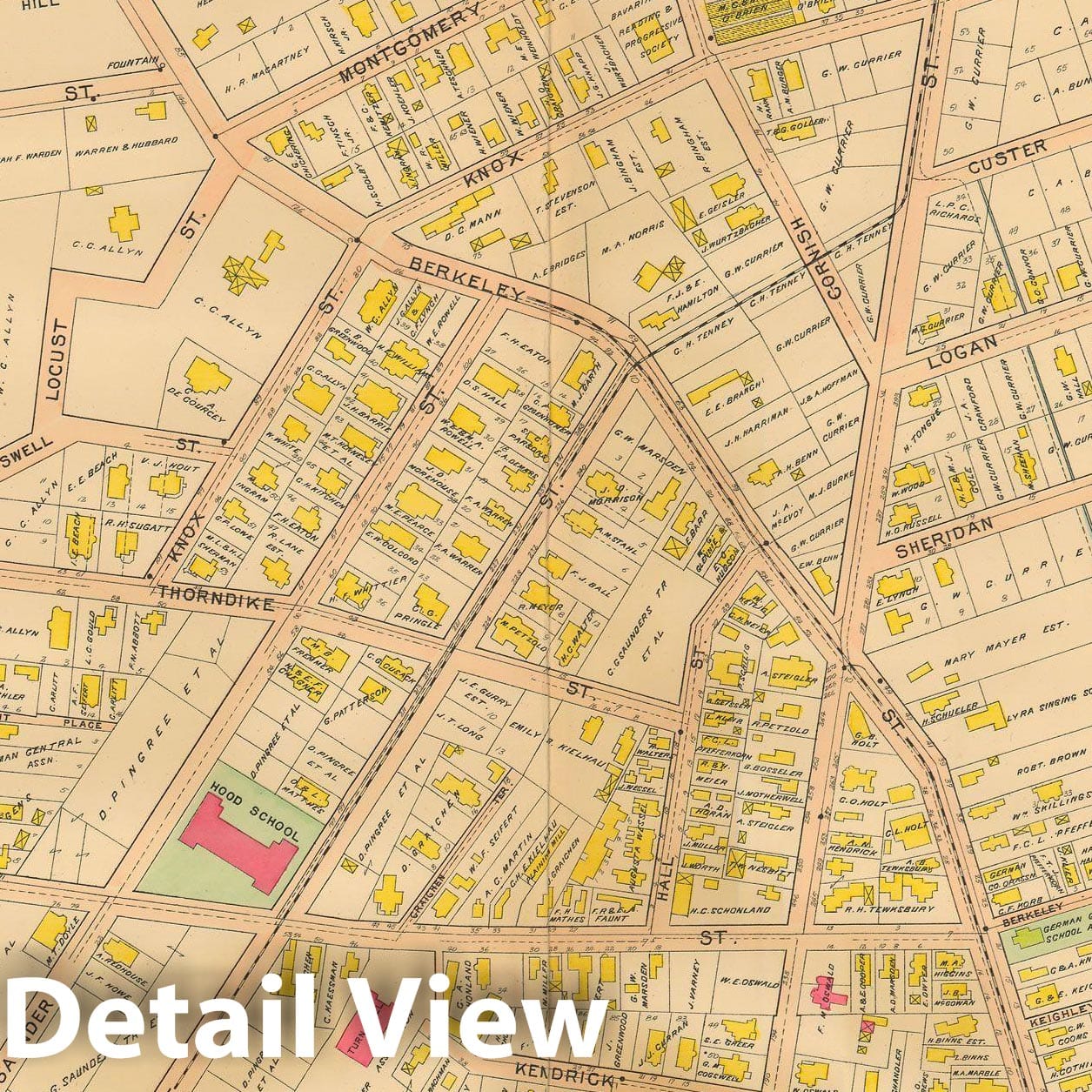 Historic Map : Atlas City of Lawrence and the Towns of Methuen, Andover and North Andover 1906 Plate 009 , Vintage Wall Art