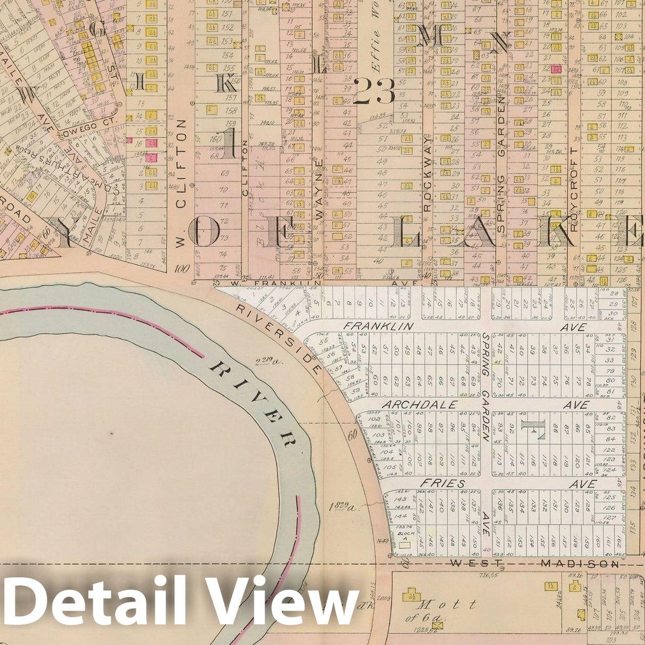 Historic Map : Plat Book of The City of Cleveland, Vol. Two, 1912 Plate 031 , Vintage Wall Art