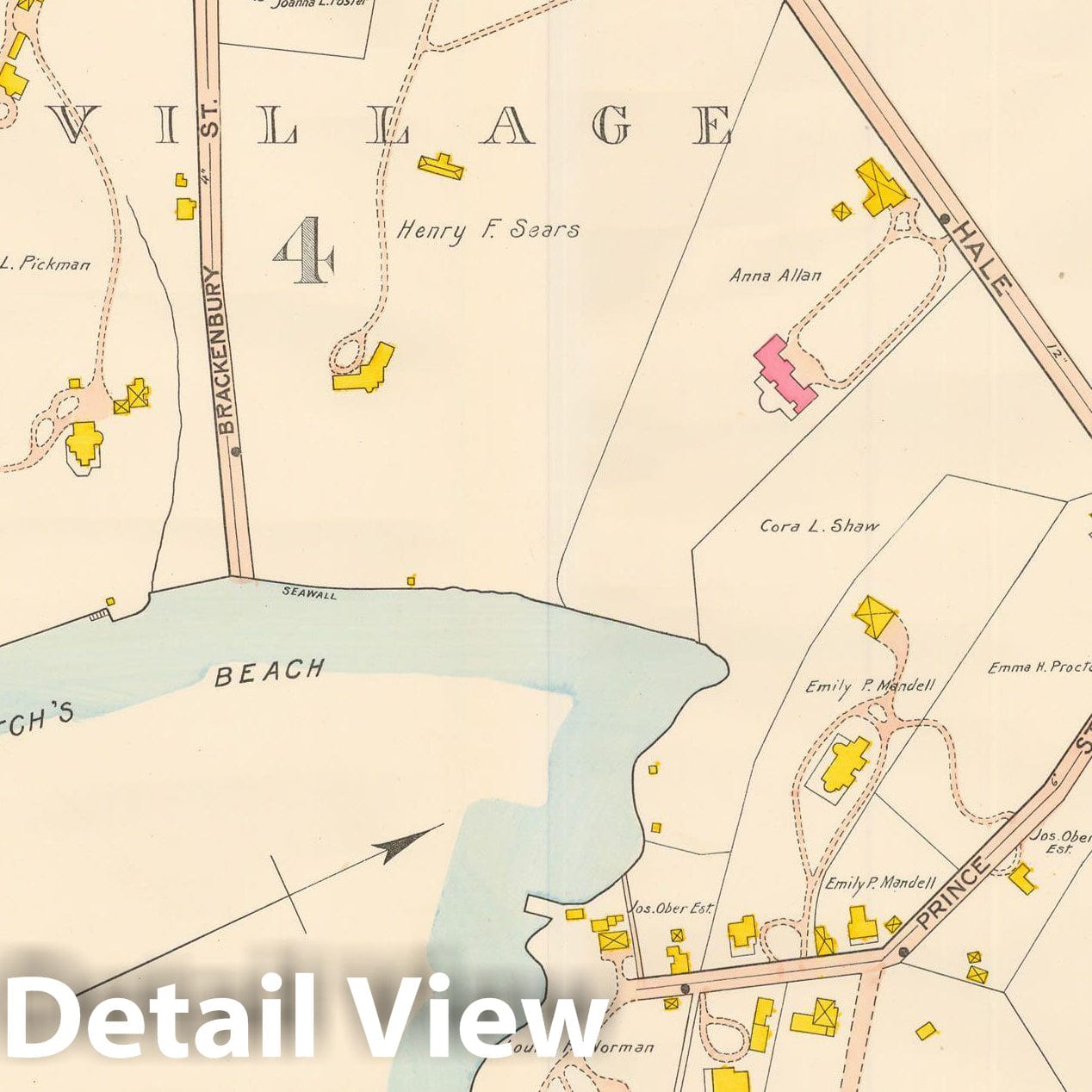 Historic Map : Beverly 1907 Plate 015 , Atlas City of Beverly , Vintage Wall Art