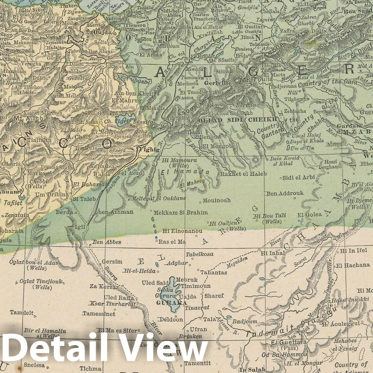 Historic Map : Algeria & Tunis & Morocco 1900 , Universal Atlas World , Vintage Wall Art