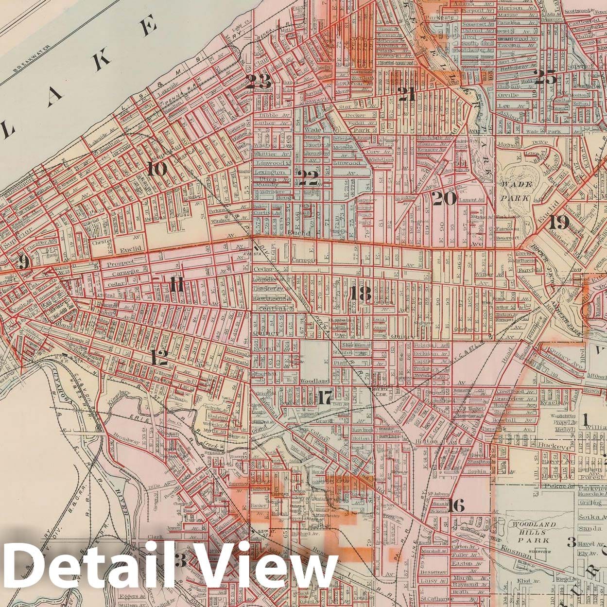 Historic Map : Plat Book of The City of Cleveland, Vol. One, Cleveland 1912 Plate 049 , Vintage Wall Art