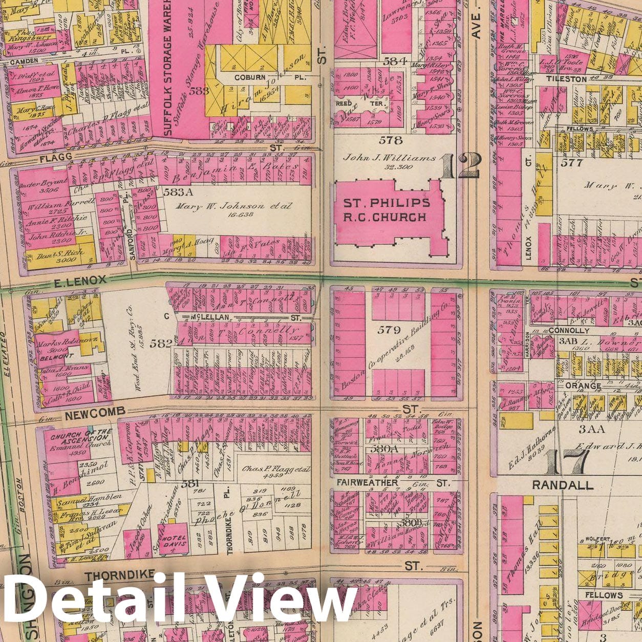 Historic Map : Atlas of Boston Proper, 1898 Plate 029 , Vintage Wall Art