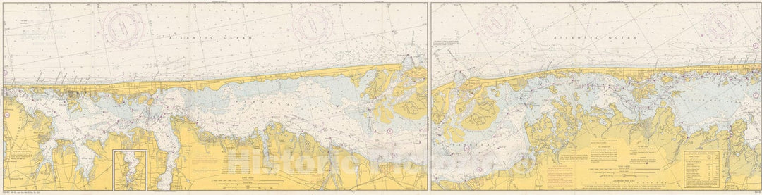 Historic Map : Island Beach, Sandy Hook to Little Egg: Part 2 1968 Topographic Map , Vintage Wall Art