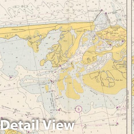 Historic Map : Island Beach, Sandy Hook to Little Egg: Part 2 1968 Topographic Map , Vintage Wall Art