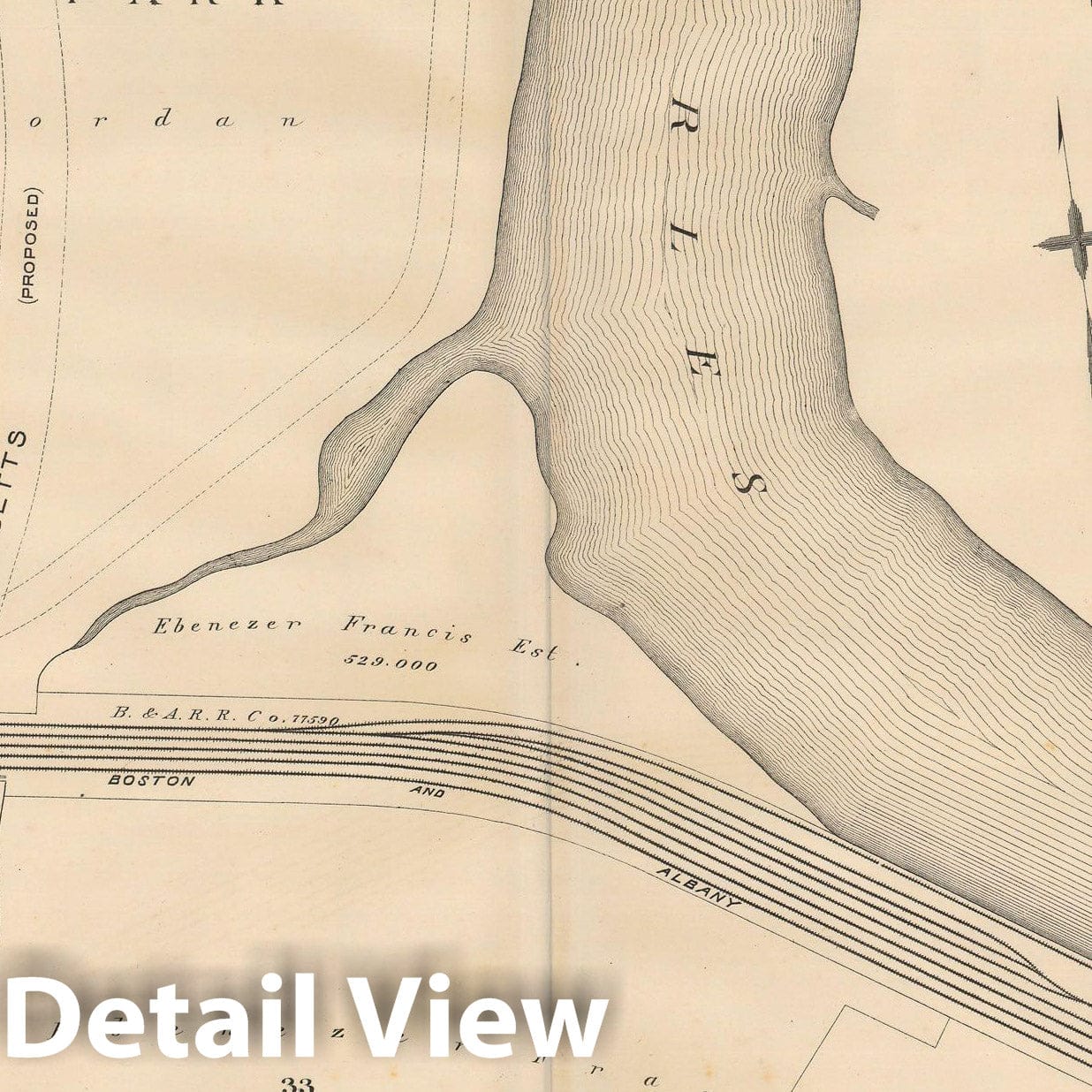 Historic Map : Atlas City of Boston, Volume 7, Brighton Mass., Allston & Brighton 1890 Plate 029 , Vintage Wall Art