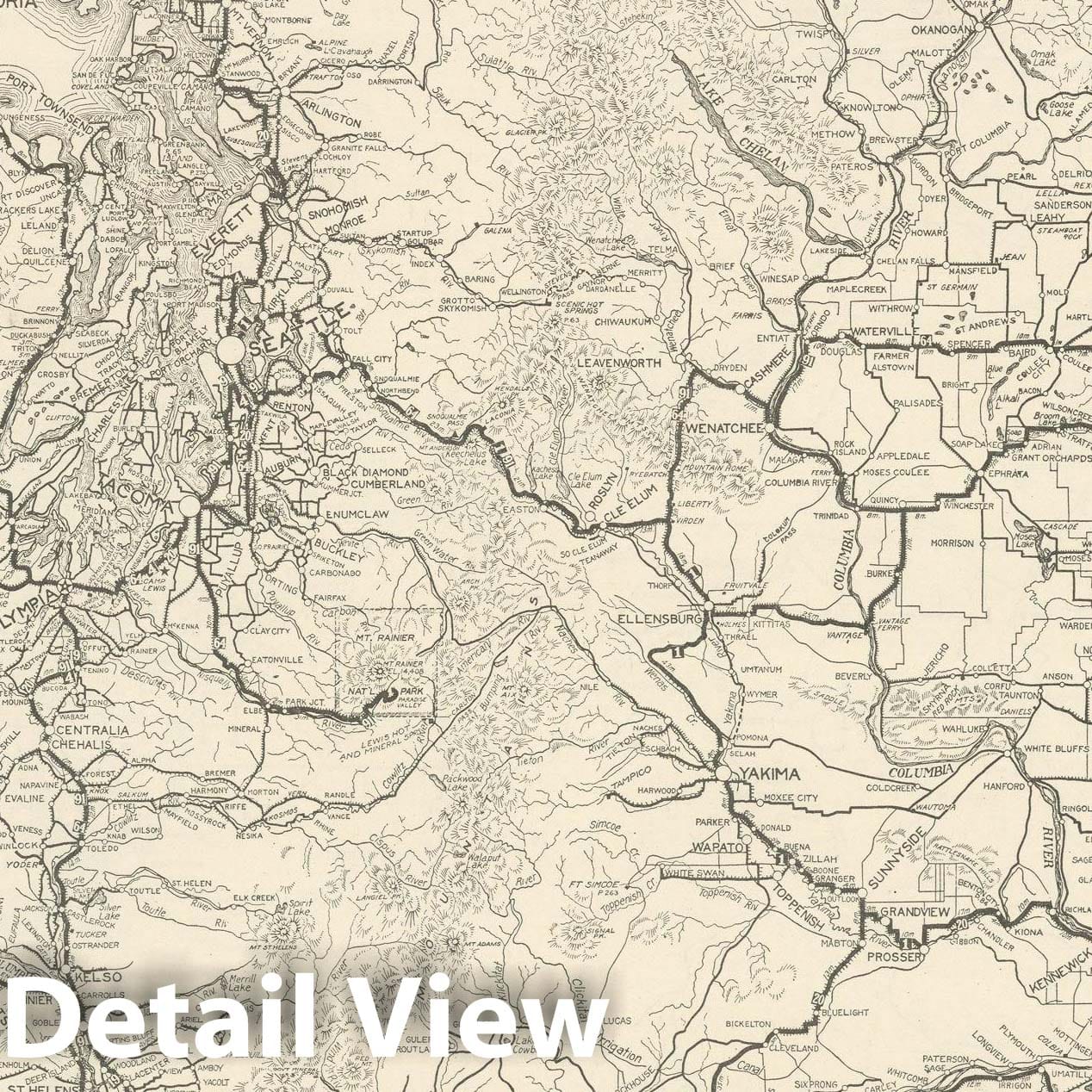 Historic Map : Washington 1925 , v3, Vintage Wall Art