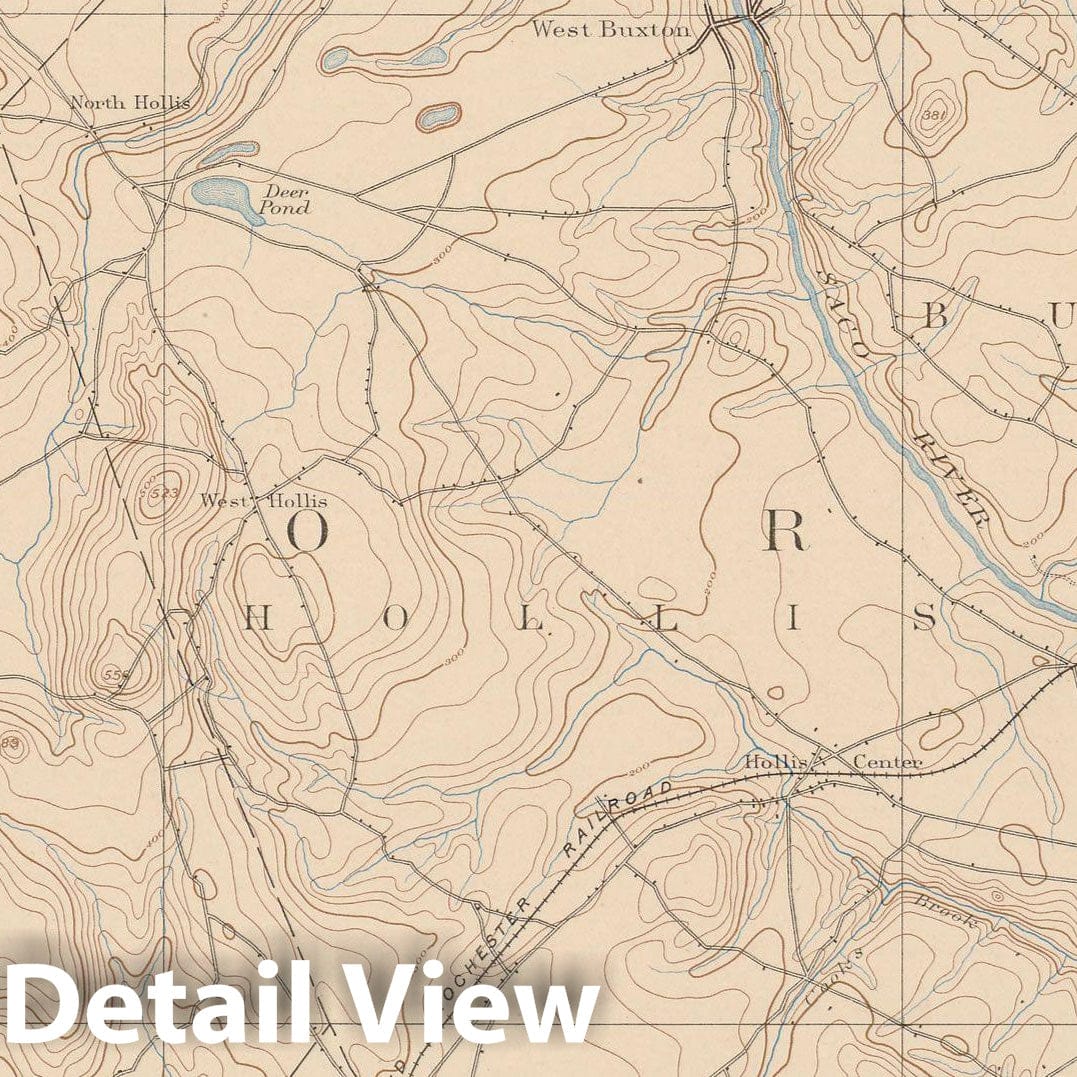 Historic Map : Atlas of Maine 1905, Buxton & Dayton & Hollis & Limington & Standish 1905 Topographic Map , Vintage Wall Art