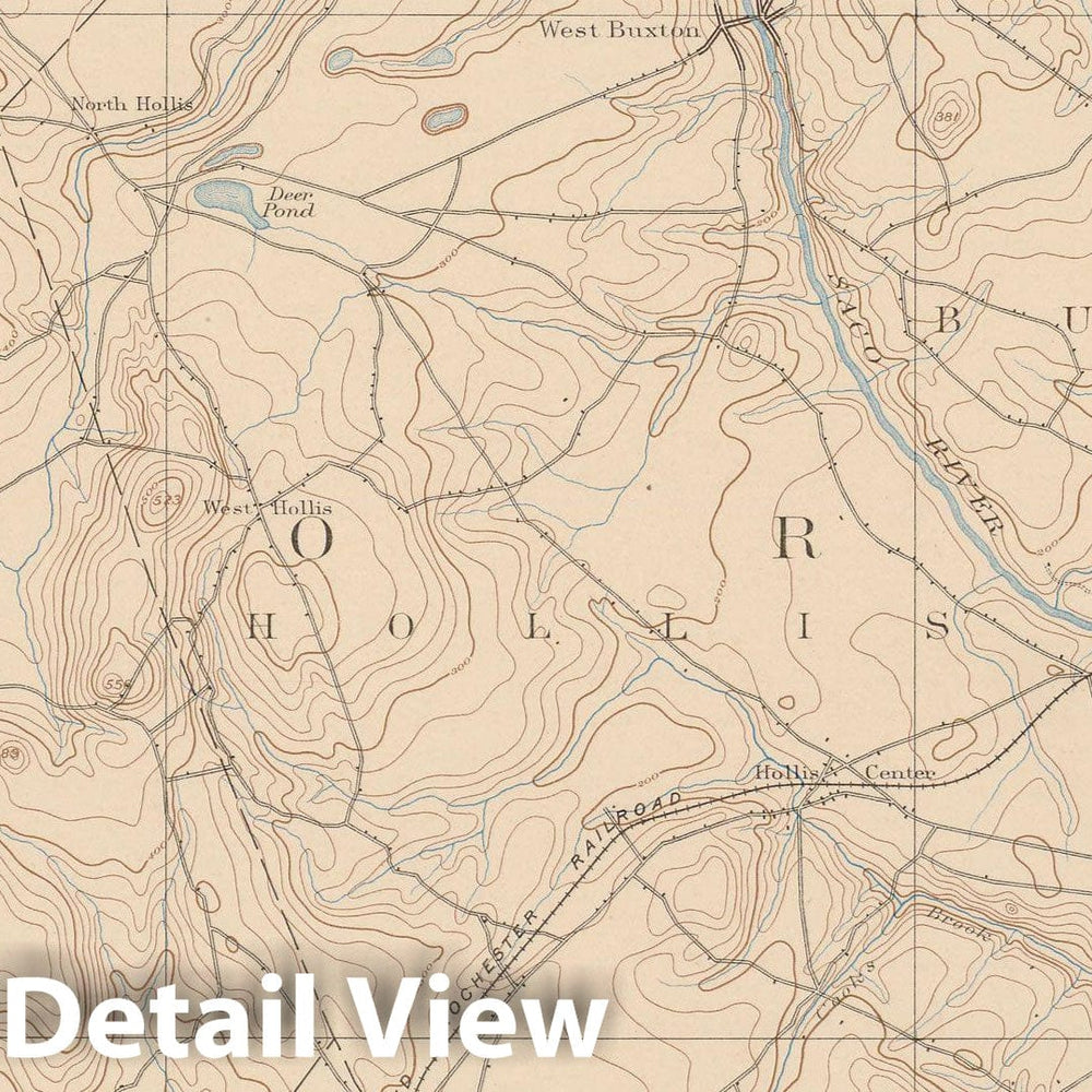 Historic Map : Atlas of Maine 1905, Buxton & Dayton & Hollis & Limington & Standish 1905 Topographic Map , Vintage Wall Art
