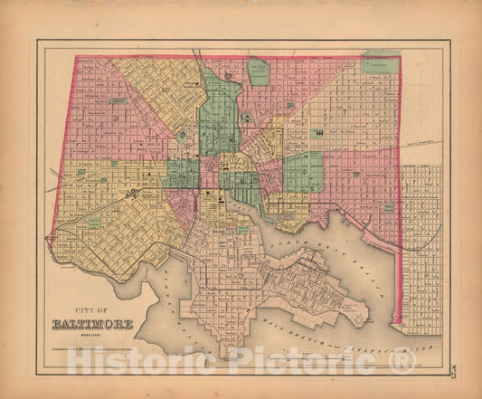 Historic Map : General Atlas (Of The World), Baltimore 1857 , Vintage Wall Art