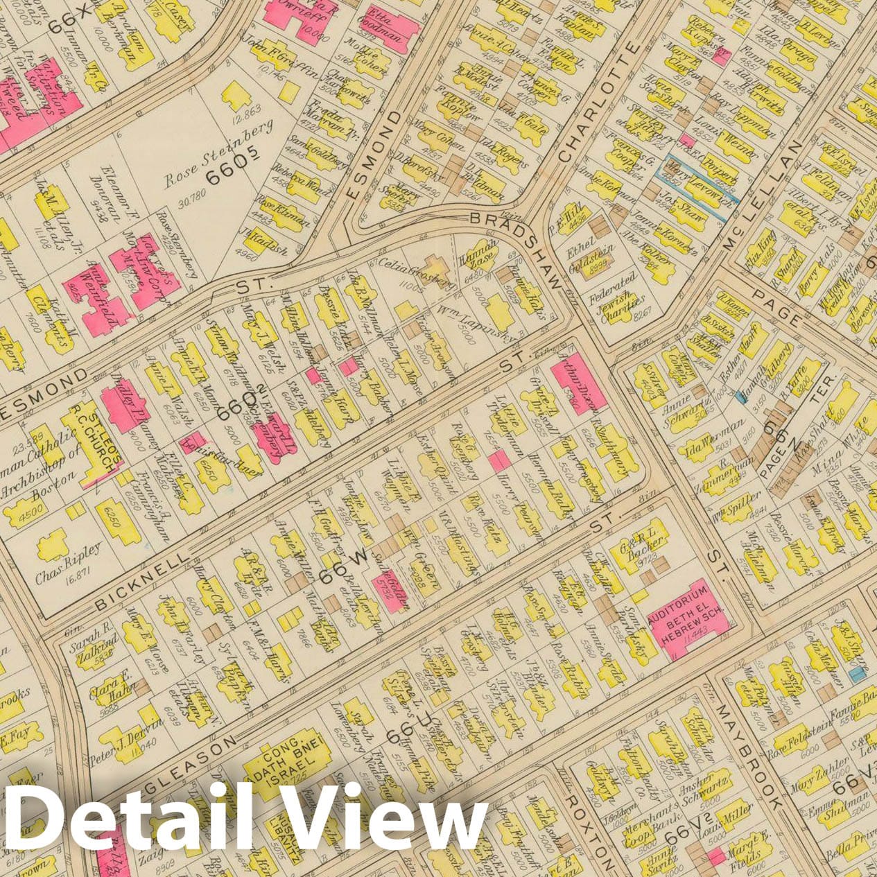 Historic Map : Atlas City of Boston, Dorchester, Dorchester 1933 Plate 015 , Vintage Wall Art