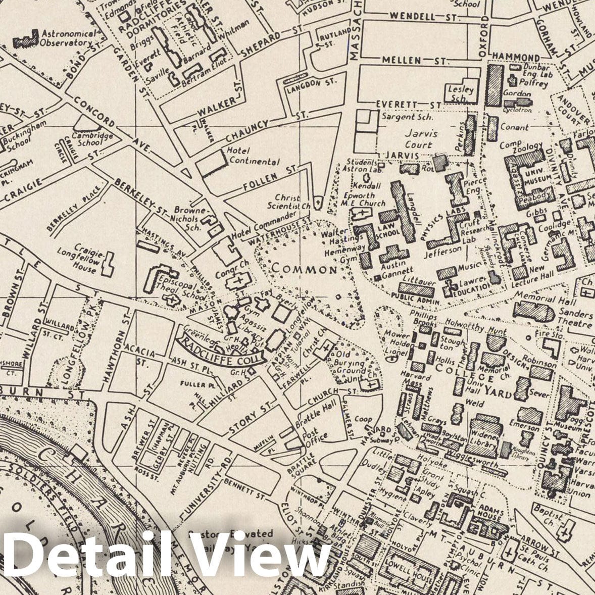 Historic Map : Cambridge 1943 , Vintage Wall Art