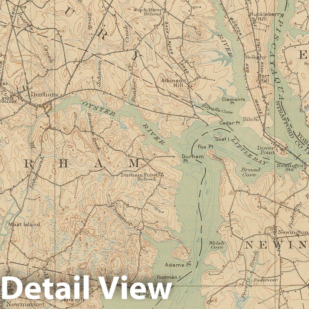 Historic Map : USGS 7.5 Minute Sheets and Quadrangles, Dover 1925 Topographic Map , Vintage Wall Art