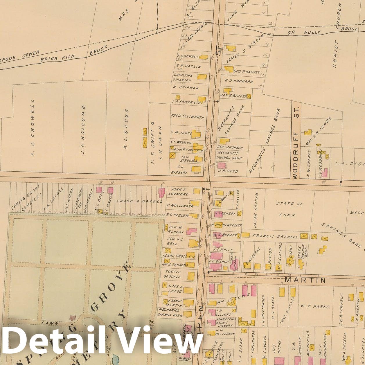 Historic Map : Atlas City of Hartford, Hartford 1896 Plate 023 , Vintage Wall Art