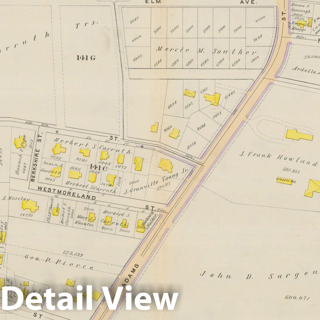 Historic Map : Atlas City of Boston, Vol. 5, Dorchester, Dorchester 1894 Plate 030 , Vintage Wall Art