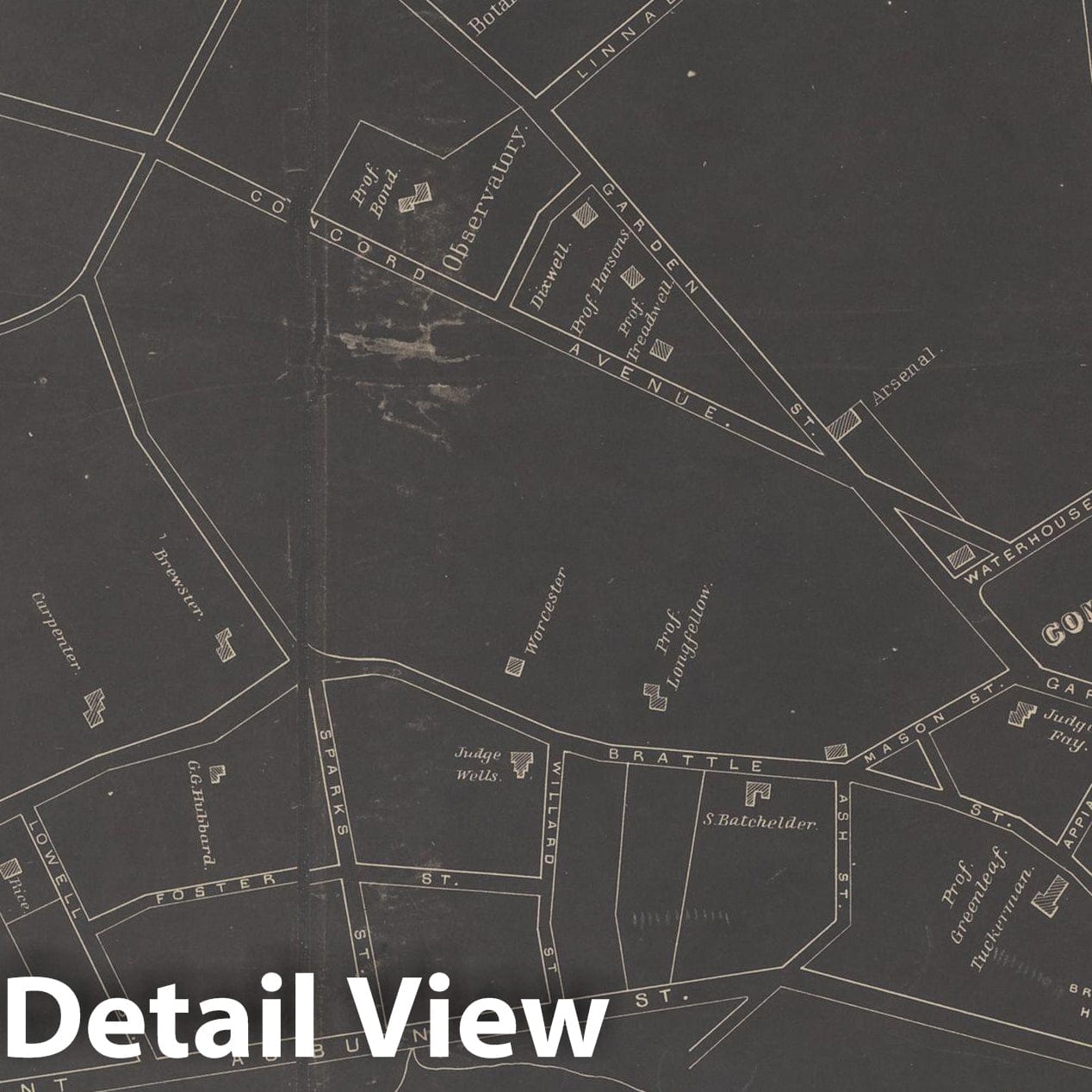 Historic Map : Plan of Cambridge  , Vintage Wall Art