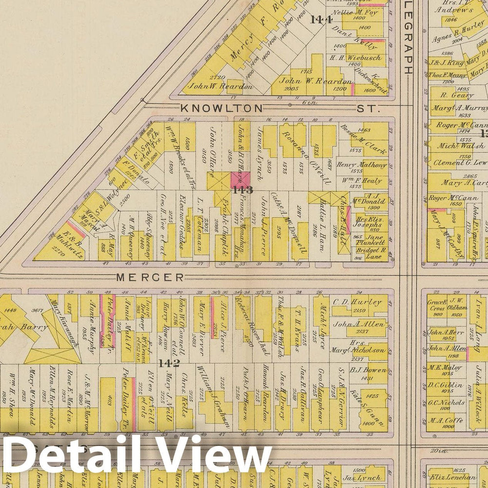 Historic Map : Atlas of South Boston, South Boston 1910 Plate 015 , Vintage Wall Art