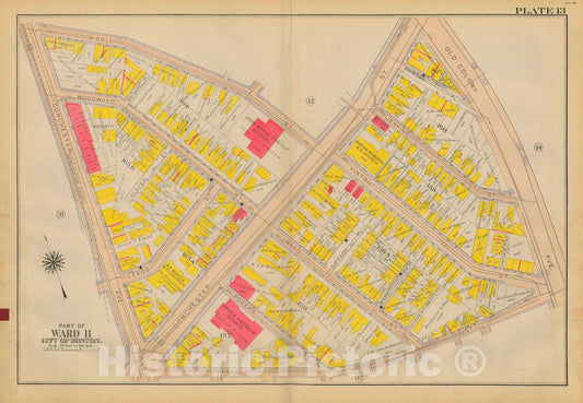 Historic Map : Atlas City of Boston: South Boston 1919 Plate 013 , v2, Vintage Wall Art