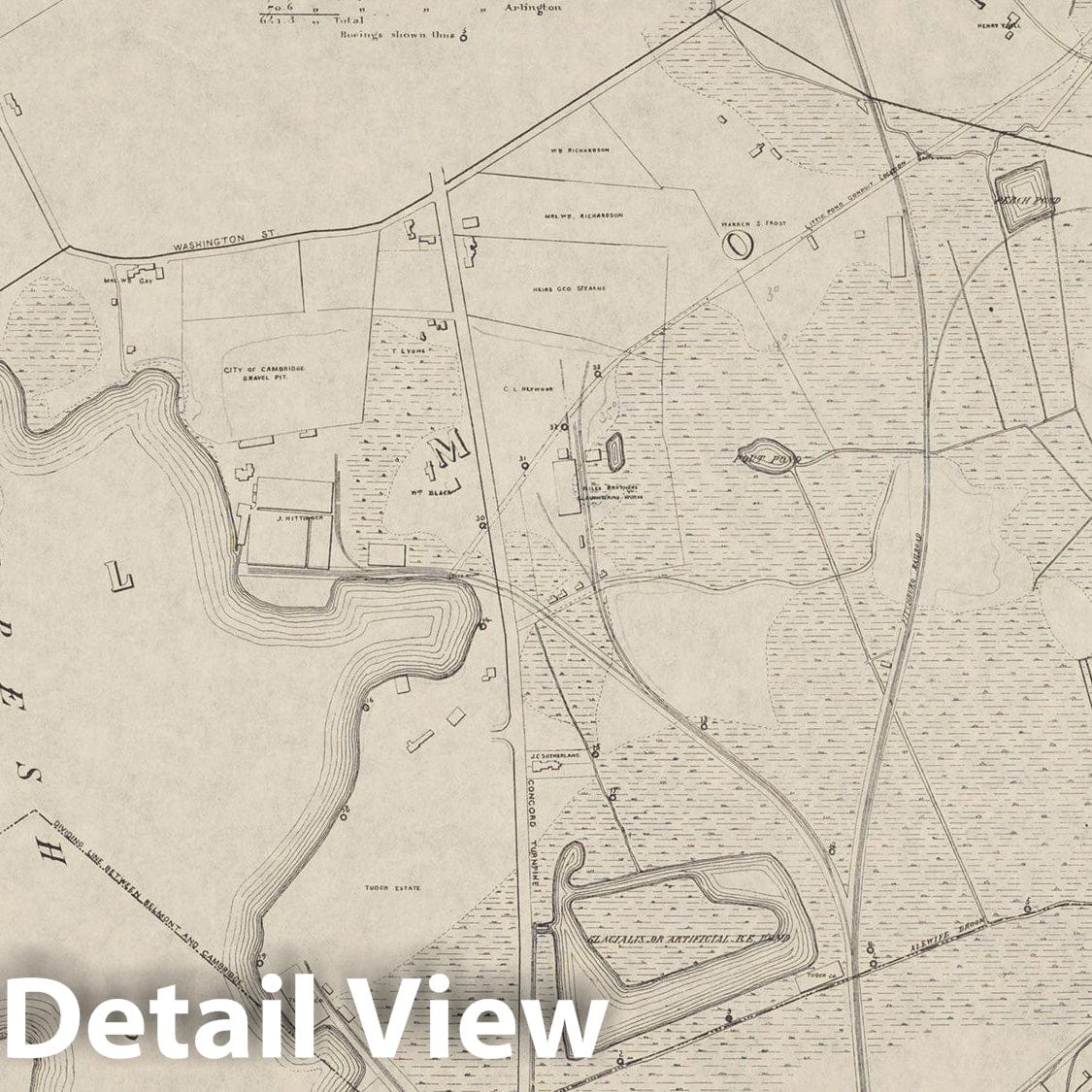 Historic Map : Cambridge 1879 , Vintage Wall Art