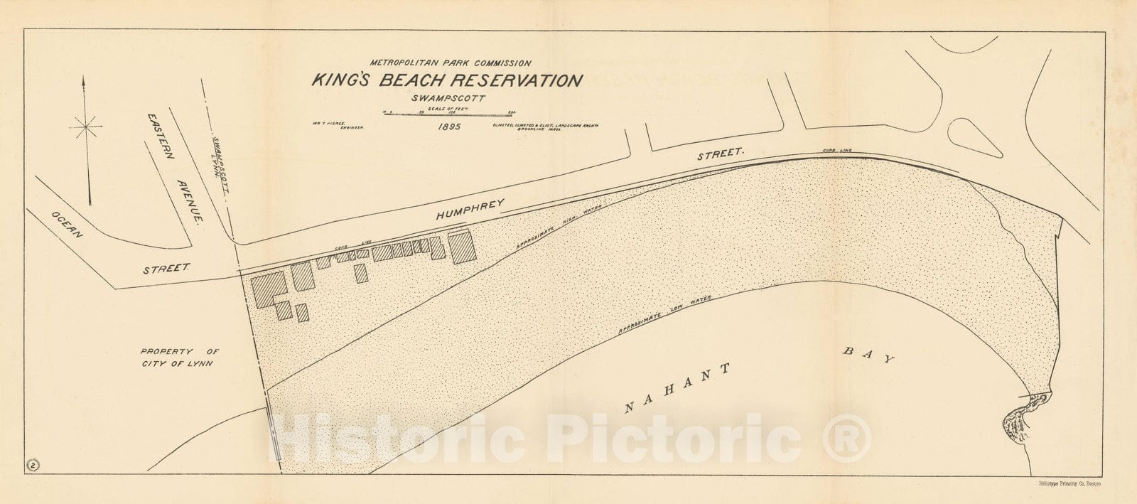 Historic Map : Swampscott, Swampscott 1934 , Vintage Wall Art