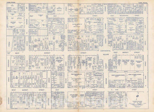 Historic Map : States of PA, VA & WV, York 1950 , Nirenstein's Real Estate Atlas , Vintage Wall Art