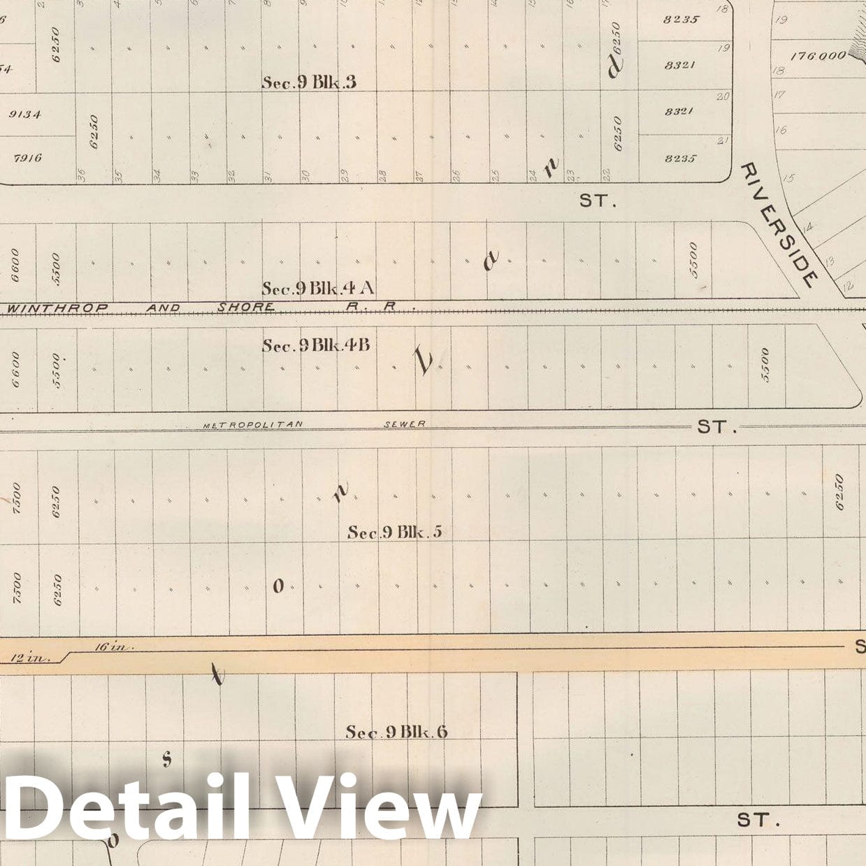 Historic Map : Atlas City of Boston, Vol. 9, East Boston 1892 Plate 033 , Vintage Wall Art