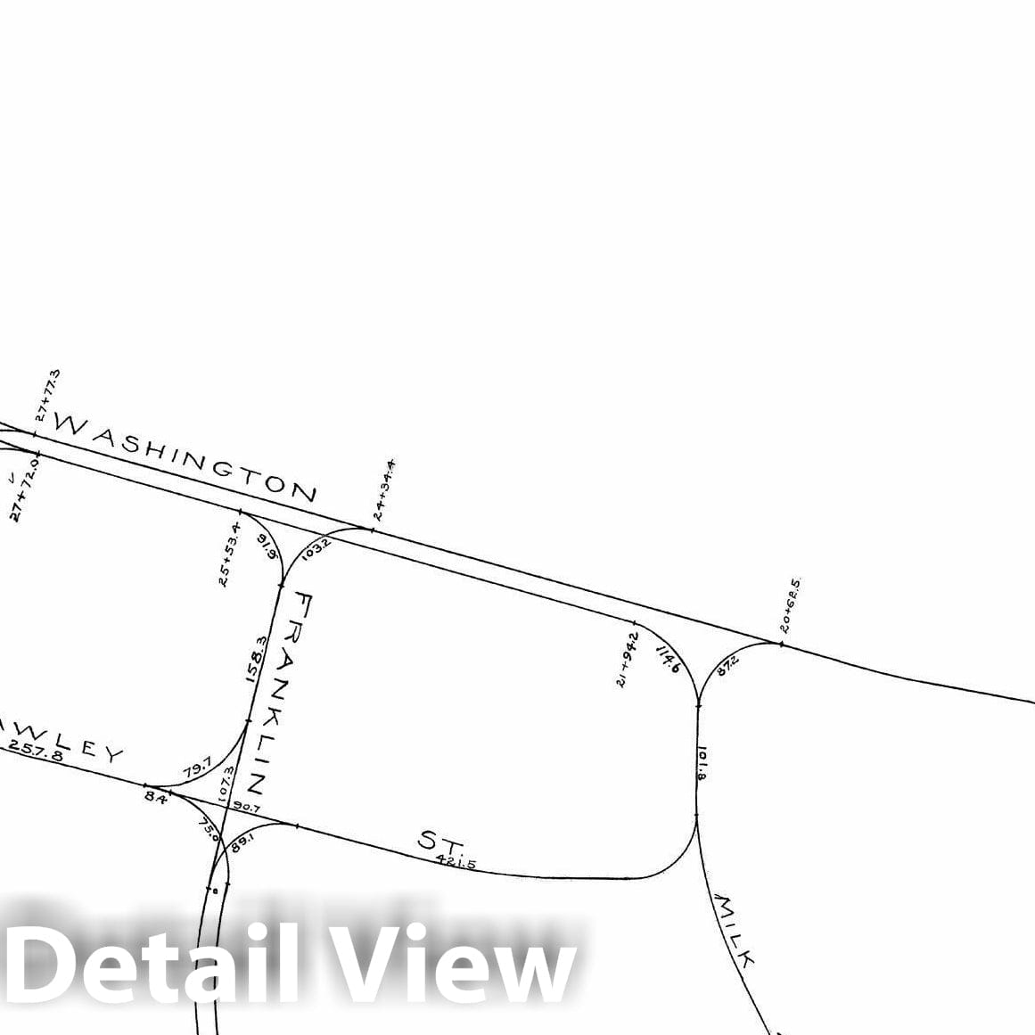 Historic Map : Boston Elevated Railway Track Plans, Boston 1899-1915 Plate 031 , Vintage Wall Art
