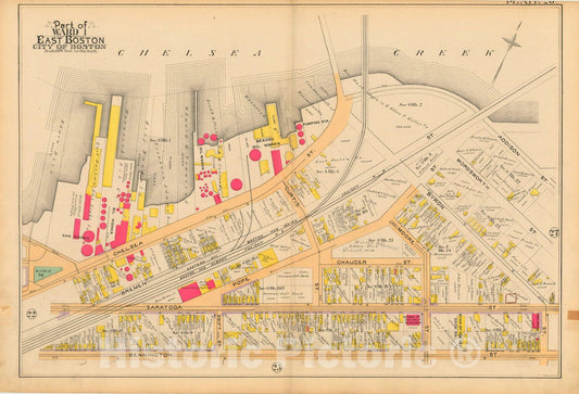 Historic Map : Atlas City of Boston, Vol. 9, East Boston 1892 Plate 026 , Vintage Wall Art
