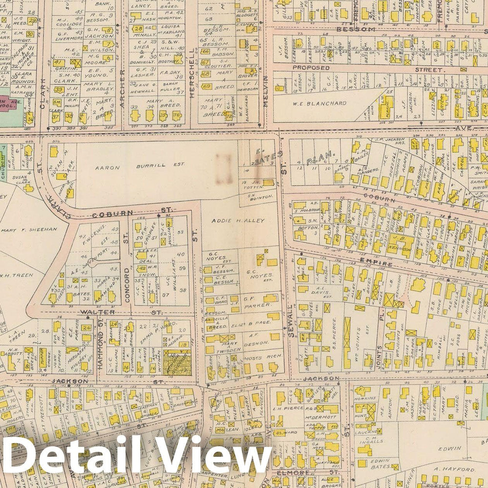 Historic Map : Atlas of Lynn, Swampscott and Saugus, Lynn 1905 Plate 004 , Vintage Wall Art