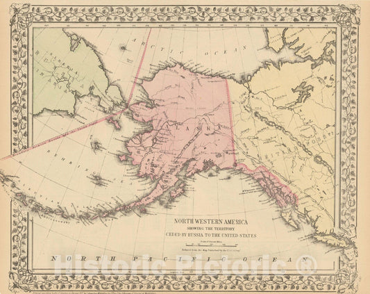 Historic Map : Alaska 1881 , Vintage Wall Art