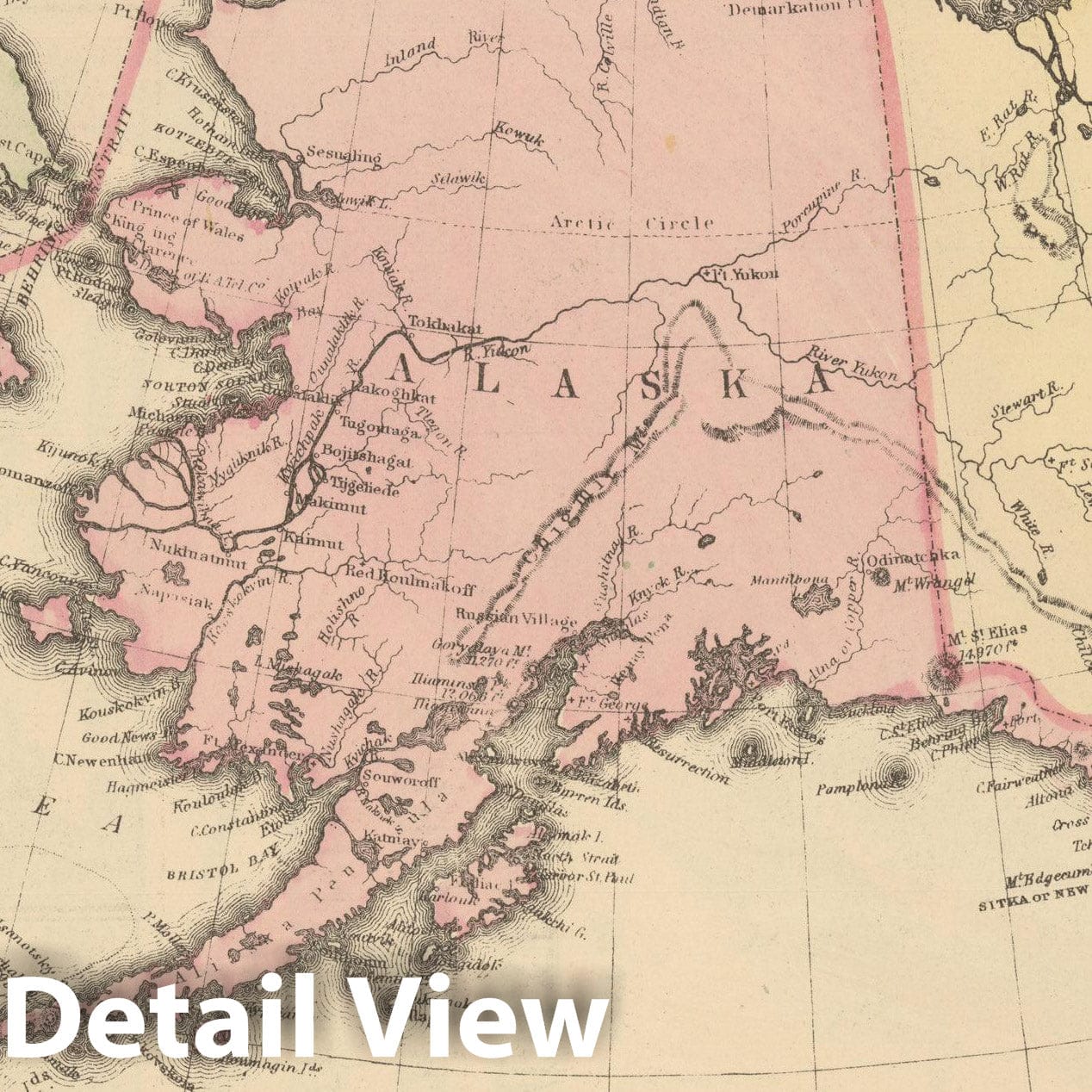 Historic Map : Alaska 1881 , Vintage Wall Art