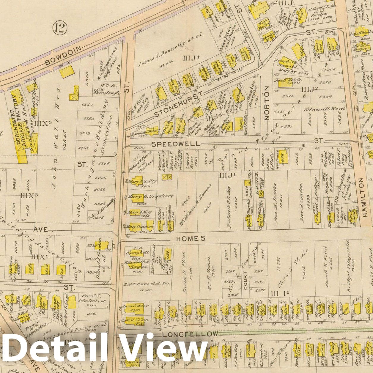 Historic Map : Atlas City of Boston, Vol. 5, Dorchester, Dorchester 1898 Plate 011 , Vintage Wall Art