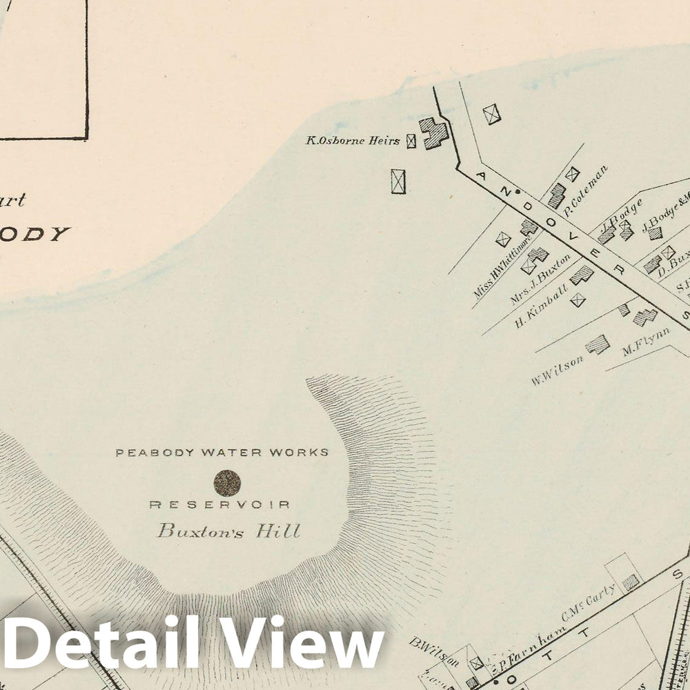 Historic Map : Atlas of Essex County, Peabody 1884 , v4, Vintage Wall Art