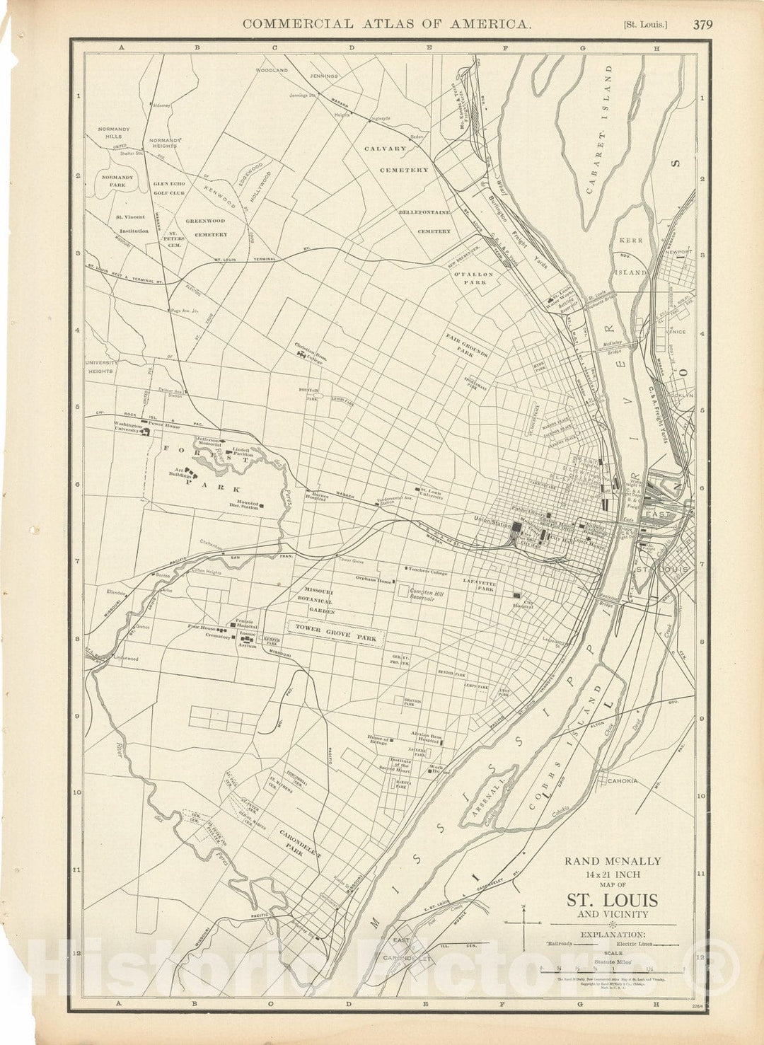 Historic Map : Commercial Atlas of America, 56th Edition, Saint Louis 1925 , Vintage Wall Art