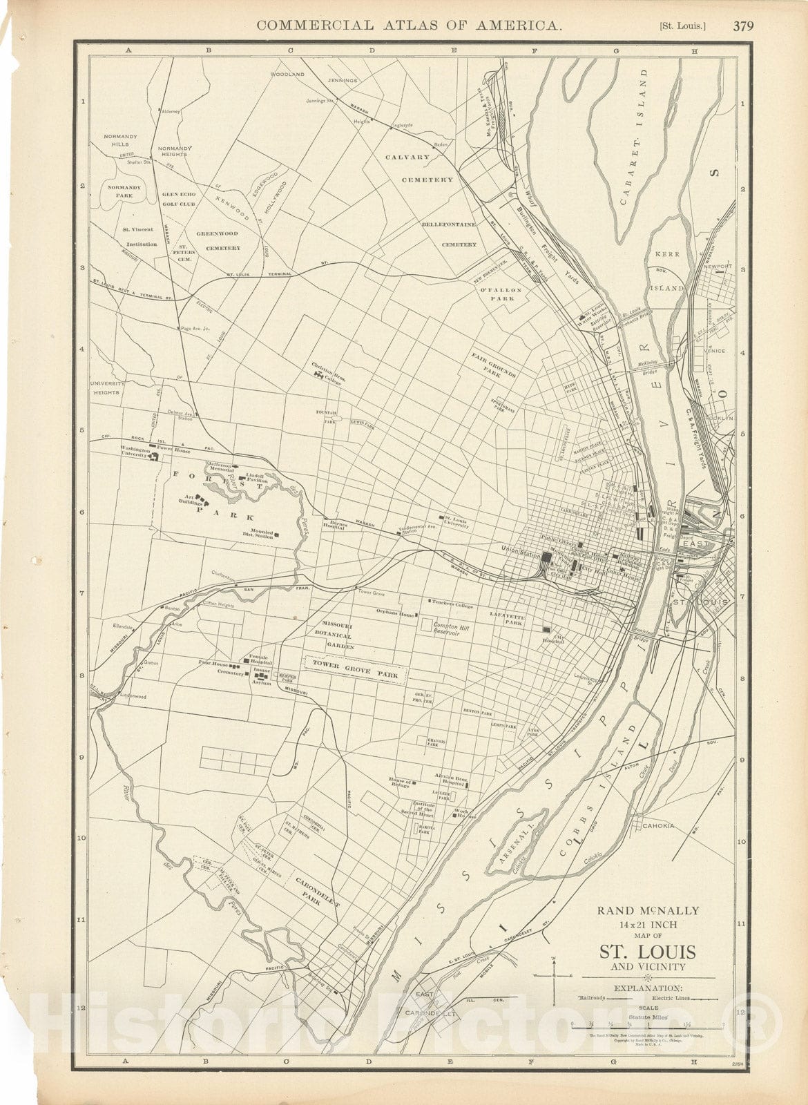 Historic Map : Commercial Atlas of America, 56th Edition, Saint Louis 1925 , Vintage Wall Art