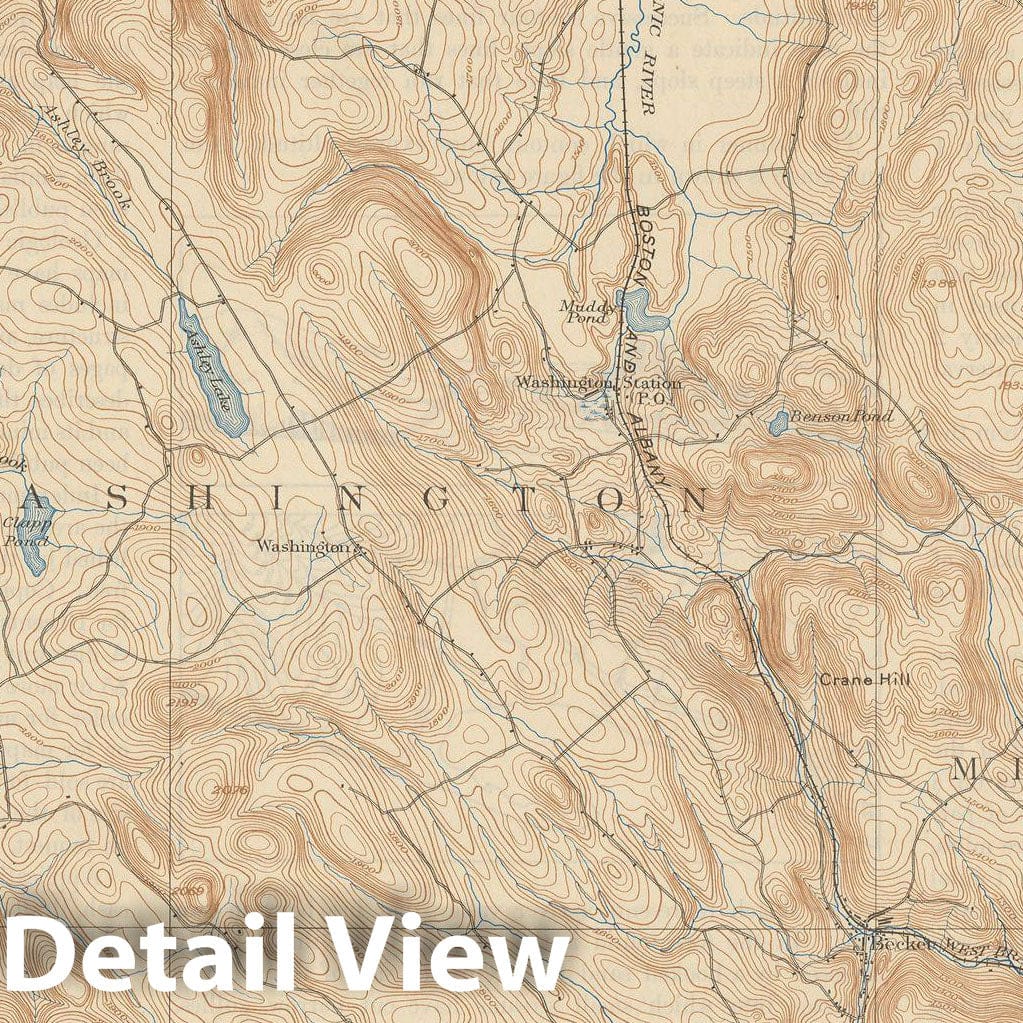 Historic Map : USGS 7.5 Minute Sheets and Quadrangles, Becket & Hinsdale & Washington 1946 Topographic Map , Vintage Wall Art