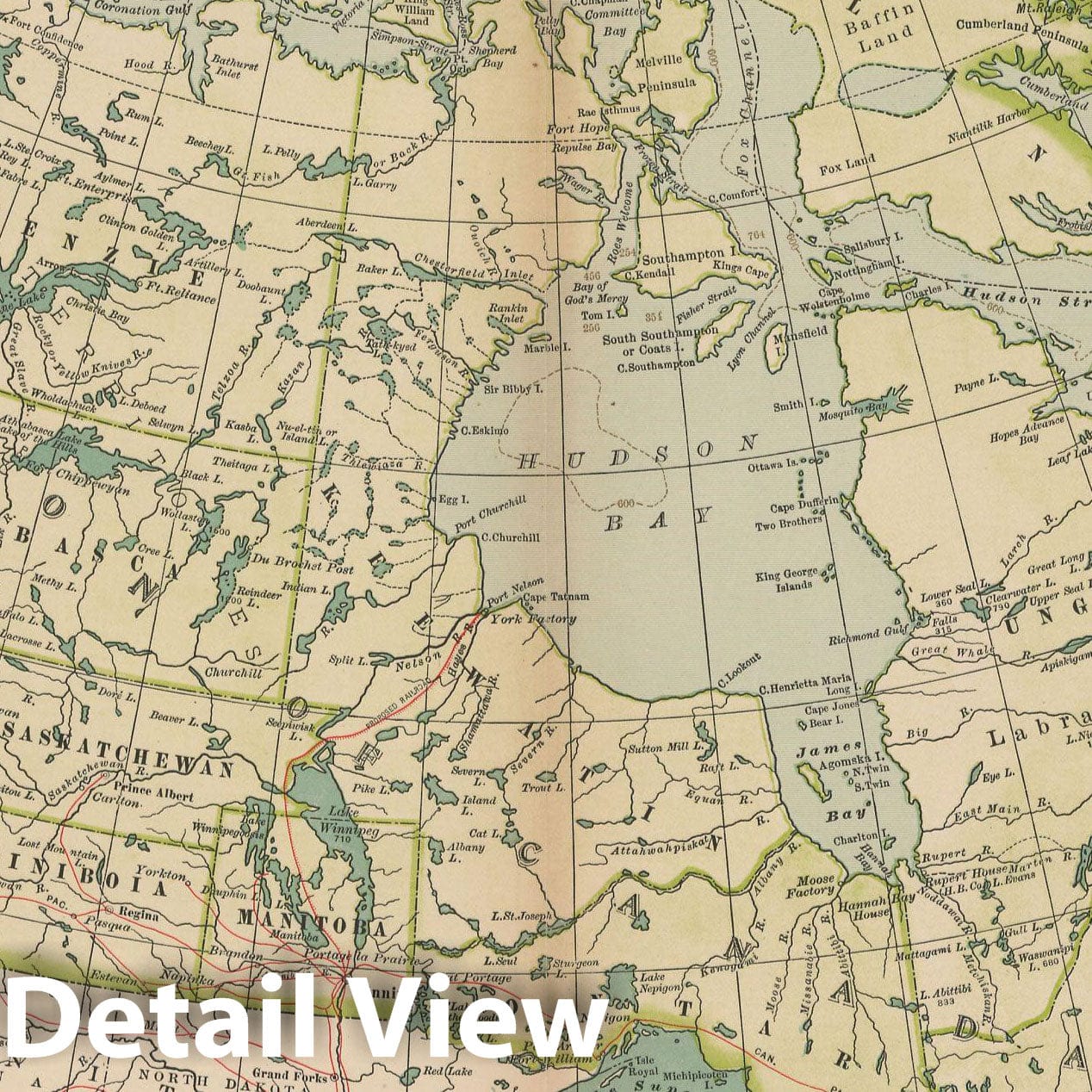 Historic Map : Canada 1897 , The Century Atlas World , Vintage Wall Art