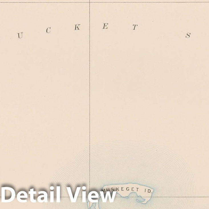 Historic Map : Nantucket 1890 Topographic Map , Vintage Wall Art