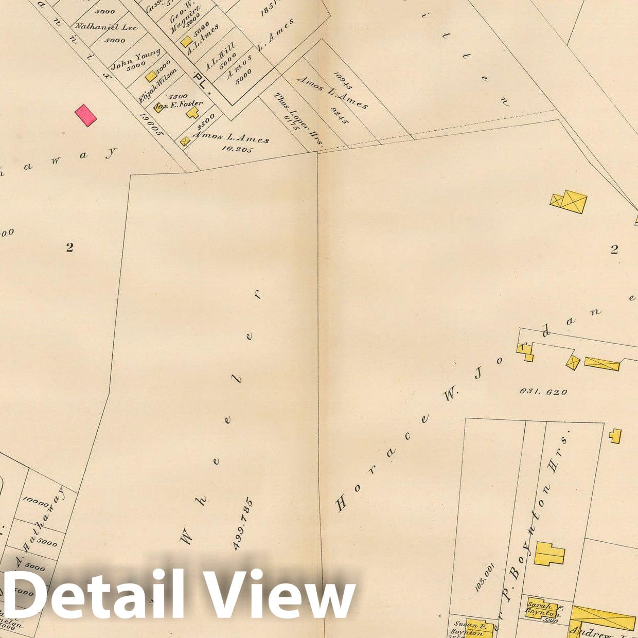 Historic Map : Atlas City of Boston, Volume 7, Brighton Mass., Allston & Brighton 1890 Plate 027 , Vintage Wall Art