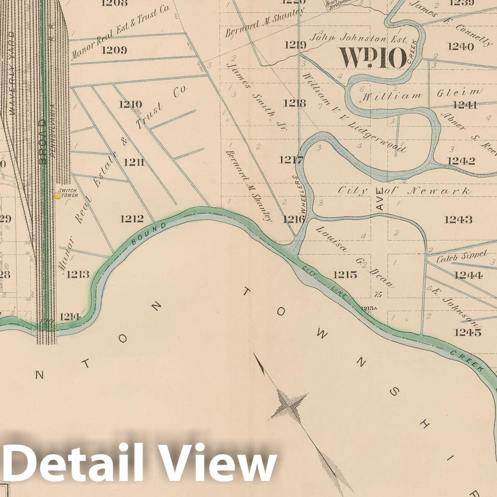 Historic Map : Atlas City of Newark, Newark 1901 Plate 036 , Vintage Wall Art