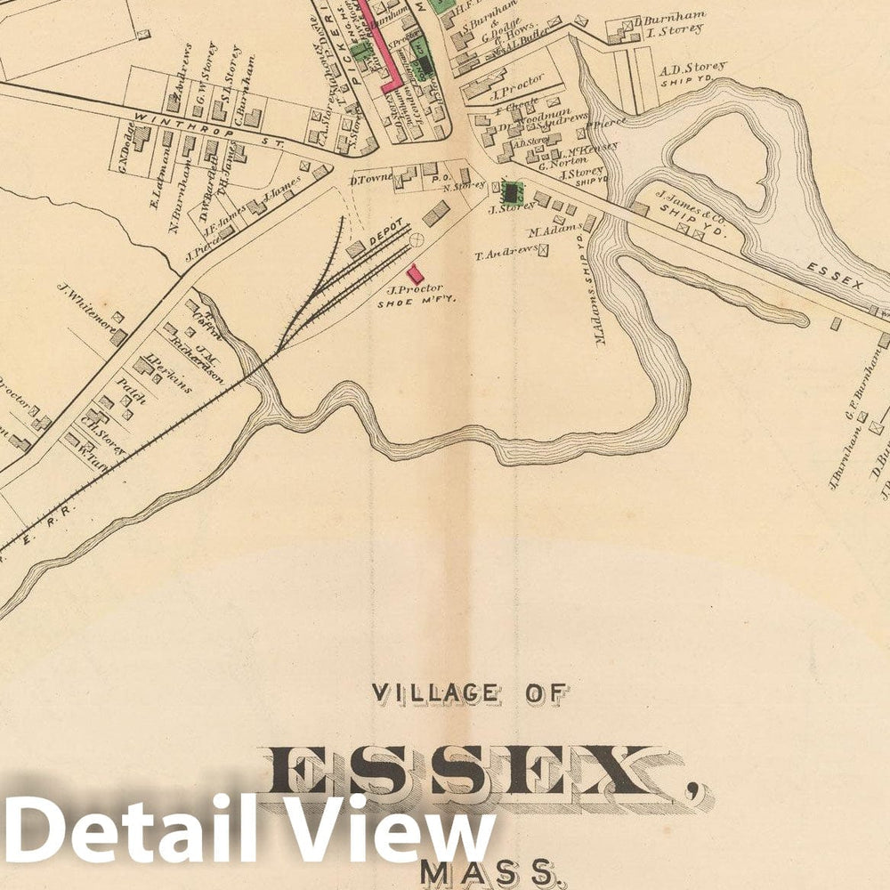 Historic Map : Atlas of Essex County, 1884 , v2, Vintage Wall Art