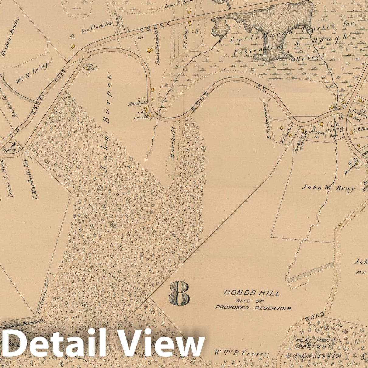 Historic Map : Atlas City of Gloucester and Town of Rockport, Gloucester 1884 Plate 011 , Vintage Wall Art