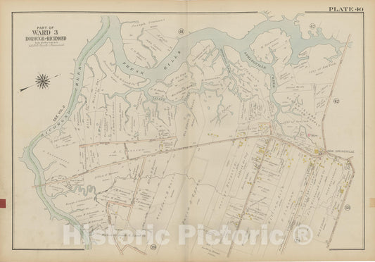 Historic Map : Atlas of Staten Island, Borough of Richmond, Vol 1, Staten Island 1917 Plate 040 , Vintage Wall Art