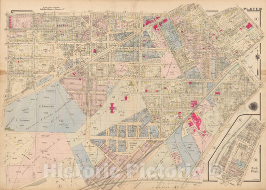 Historic Map : Atlas of Washington D.C. Volume 4 (NE, SE), Washington 1927 Plate 010 , Vintage Wall Art