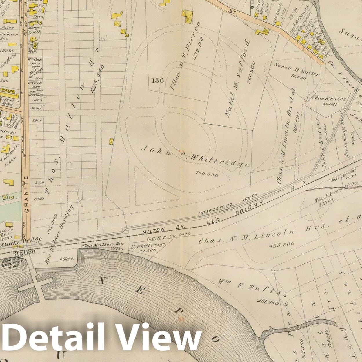 Historic Map : Atlas City of Boston, Vol. 5, Dorchester, Dorchester 1894 Plate 033 , Vintage Wall Art
